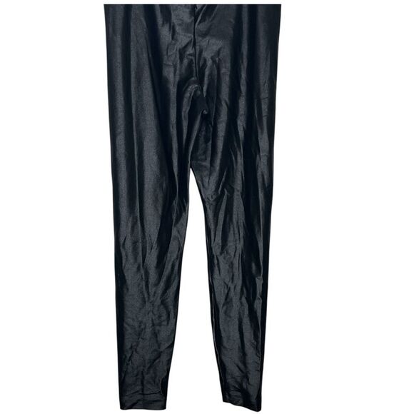 KORAL Jet Infinity Jumpsuit Women’s Size Medium Black Strappy Back Glossy - Picture 7 of 10